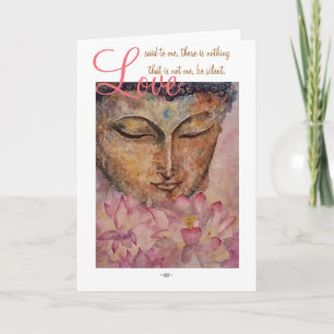Cartes d'art d'aquarelle de Bouddha de citation