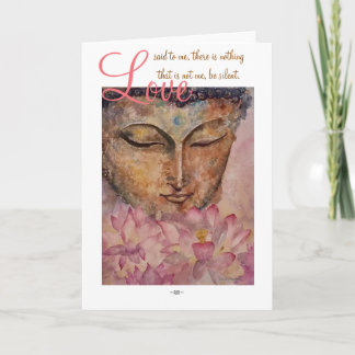 Cartes d'art d'aquarelle de Bouddha de citation
