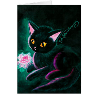 Cartes d'art de chaton noir