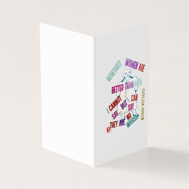 Cartes d'art Golda Meir Pop (Outside)