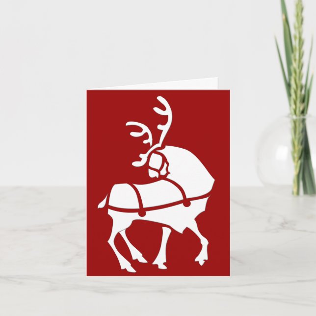 Cartes d'art Reindee Carte de voeux de Noël person (Devant)