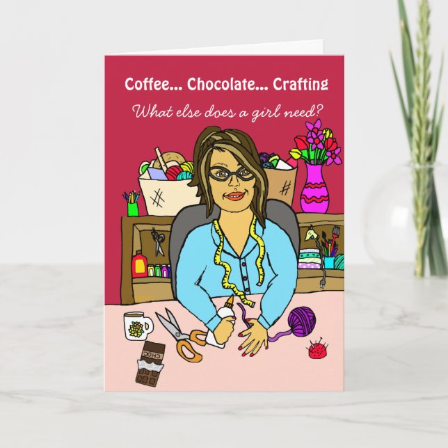 Cartes d'Artisanat Drôle Chocolat, Café et Artisan (Devant)