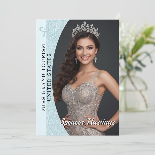 Cartes d'autographe Aqua Glitz pour concours de be (Debout devant)