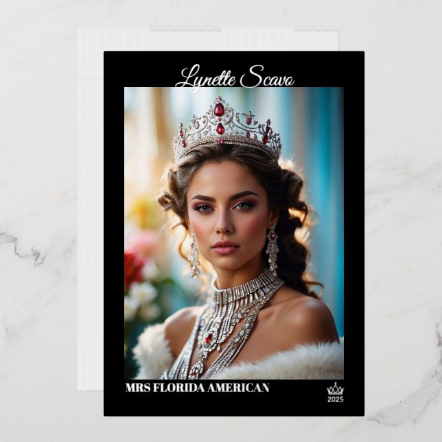 Cartes d'autographe de concours de beauté en feuil (Enveloppe)