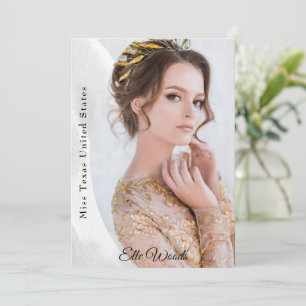 Cartes d'autographe en glace de marbre pour les co
