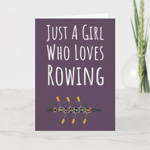 Cartes d'aviron roses pour filles