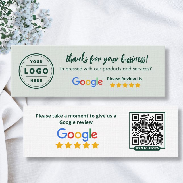 Cartes d'avis Google Émeraude Vert (Business feedback review  cards)