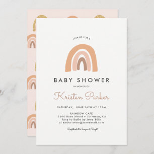 Cartes d'Baby shower Pastel Rainbow