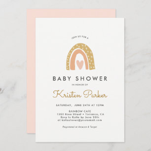 Cartes d'Baby shower Pastel Rainbow