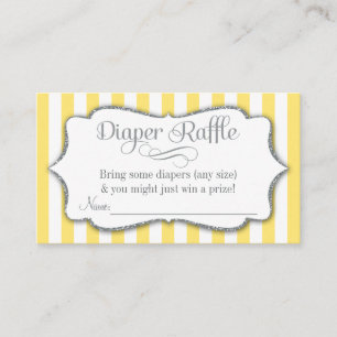 Cartes de Baby shower à carreaux gris jaune Argent