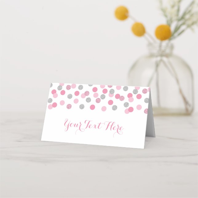 Cartes de Baby shower de Parties scintillant rose  (Devant)