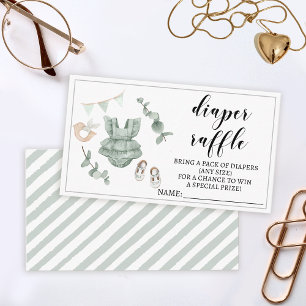 Cartes de baby shower de tombola écolière