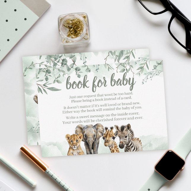 Cartes de baby shower pour animaux Safari (Créateur téléchargé)