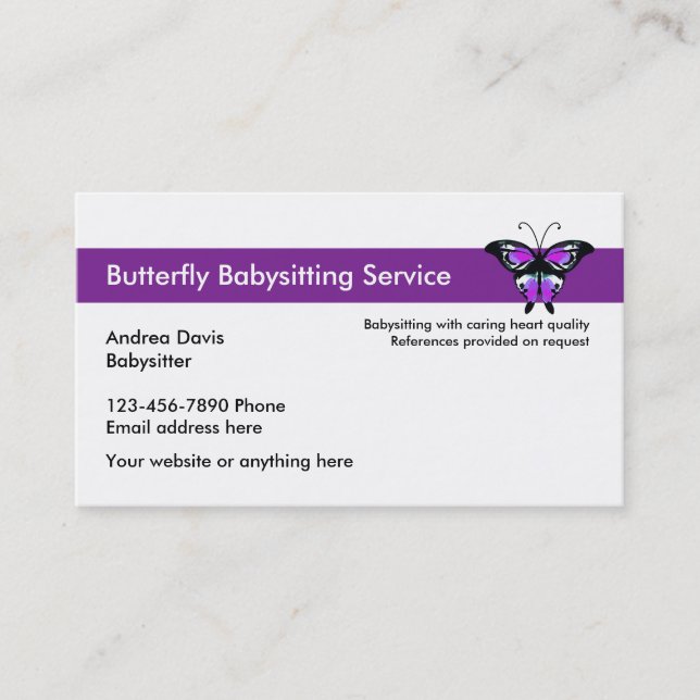 Cartes de babysitting (Devant)