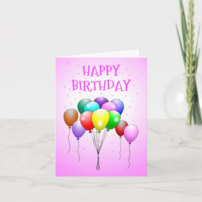 Cartes de ballons d'anniversaire (Devant)