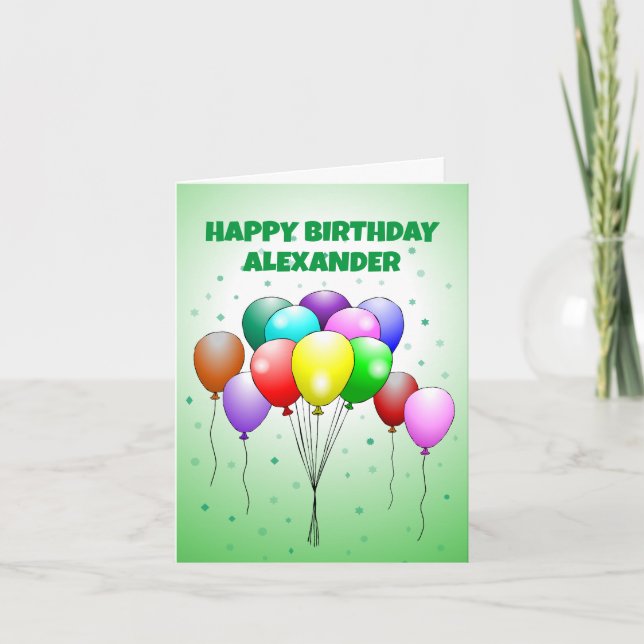Cartes de Ballons d'anniversaire (Devant)