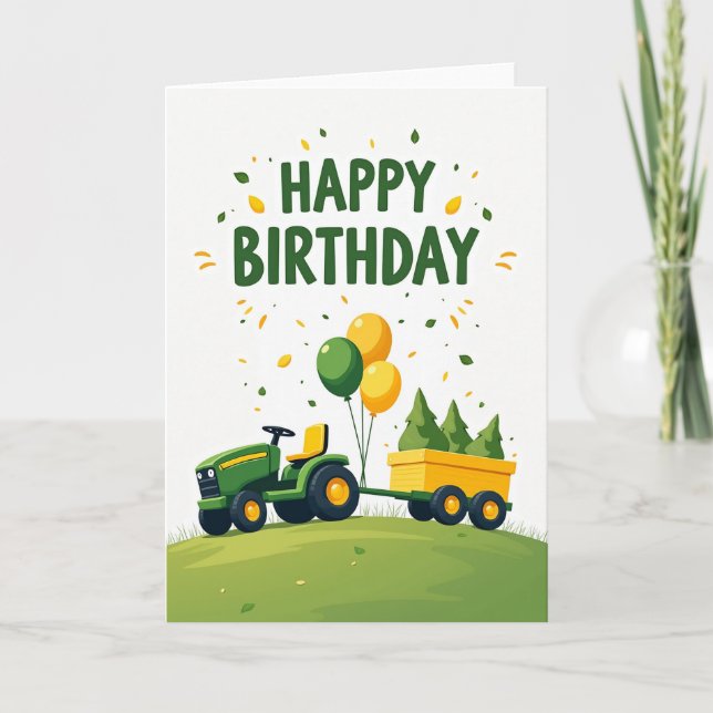 Cartes de ballons de tracteur de célébration (Devant)