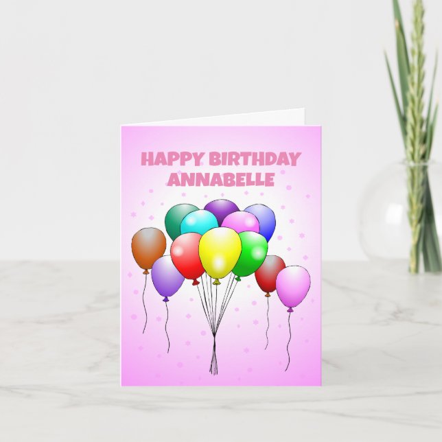 Cartes de Ballons Joyeux Anniversaire (Devant)