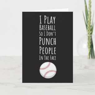 Cartes de baseball drôles Humour d'équipe de joueu