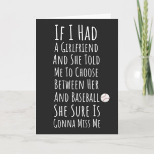 Cartes de Baseball Drôles pour Adolescent Sport Ga