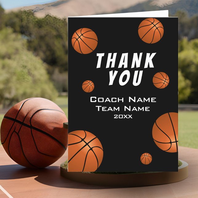 Cartes de basketball Merci Coach (Créateur téléchargé)