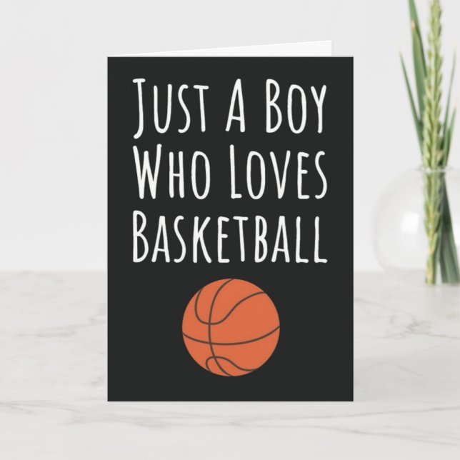 Cartes de Basketball Mignonnes Pour Bébés Garçons  (Devant)