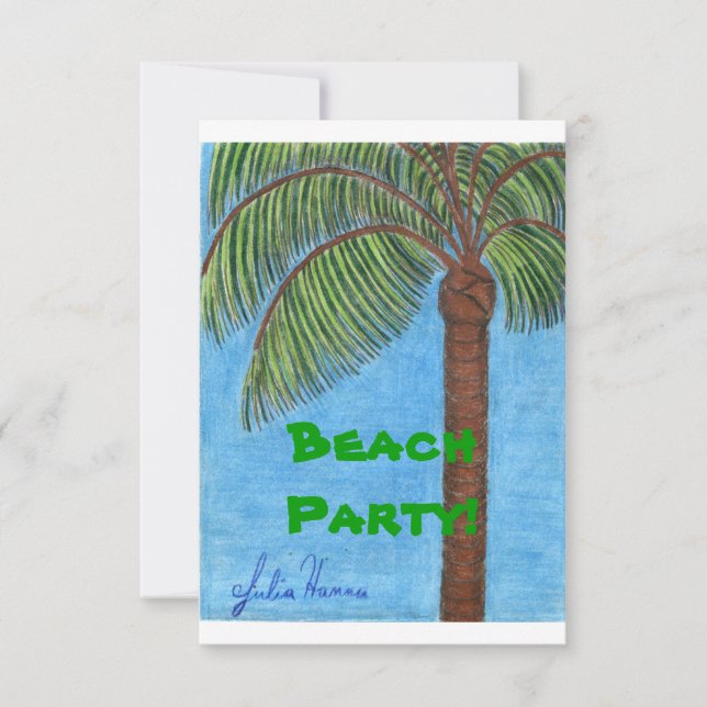 Cartes de beach party (Devant)