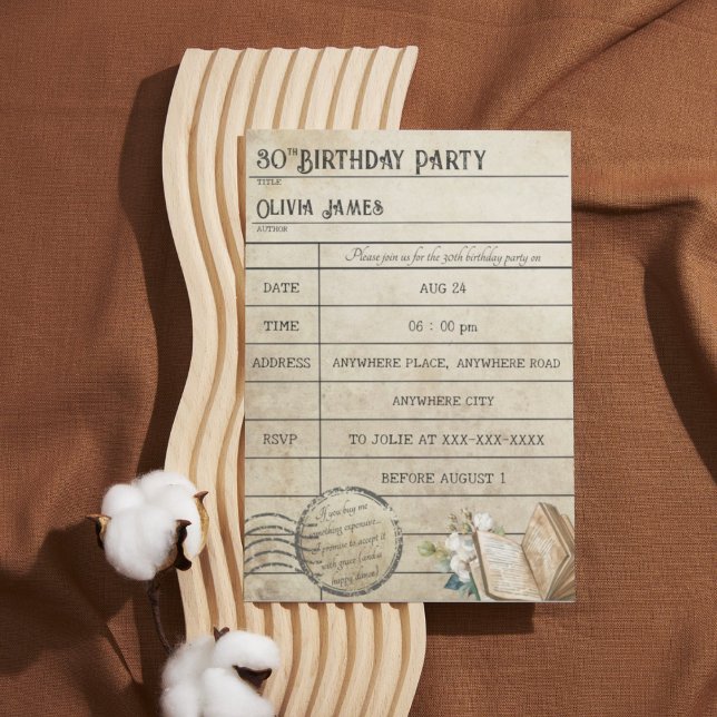 Cartes de bibliothèque vintage amusant livres de n (Créateur téléchargé)