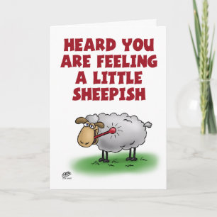 Cartes de bien-être amusantes : Feindre Sheepish