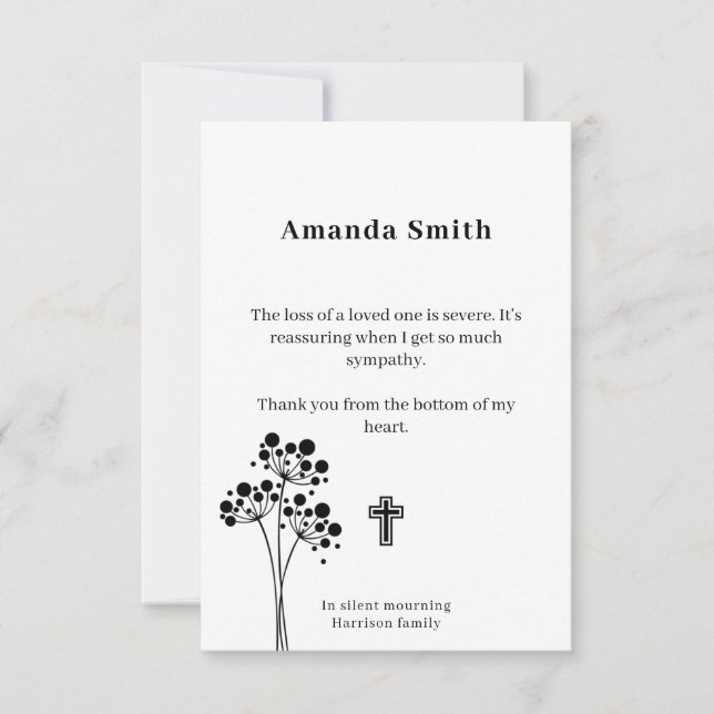 Cartes de bienfaisance commémoratives avec fleurs (Devant)