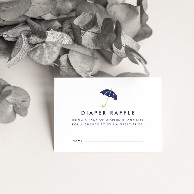 Cartes de billets de rabat baby shower | Marine (Créateur téléchargé)