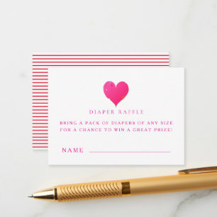 Cartes de billets de tombola pour couches de baby