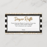 Cartes de billets Stripes & Gold Confetti Diaper R