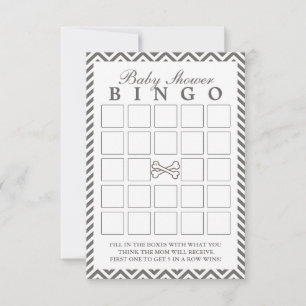 Cartes de Bingo Baby shower Chevron Stripes
