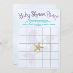 Cartes de Bingo Baby shower Sirène