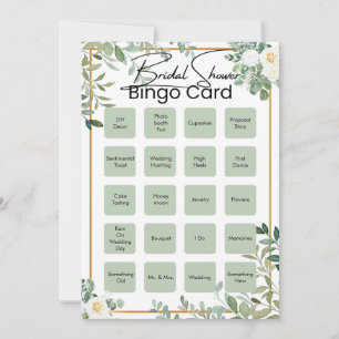 Cartes de Bingo de Baby Shower Minimalistes Prérre