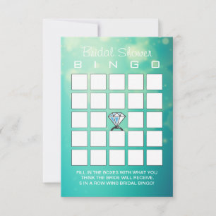 Cartes de Bingo de Bague de Diamant Moderne pour M