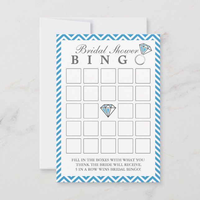 Cartes de Bingo de Fête de Mariage à Rayures Chevr (Devant)