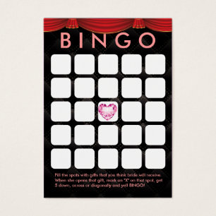 Cartes de Bingo de luxe Diamond Heart Fête des mar
