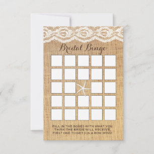 Cartes de bingo marie classique pour Starfish Lace