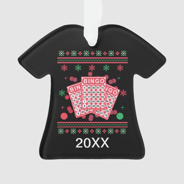 Cartes de Bingo personnalisées Sweat Xmas moche (devant)