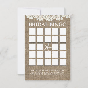 Cartes de Bingo pour Baby Shower avec Dentelle Rus