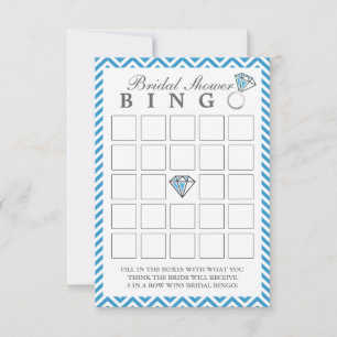 Cartes de Bingo pour Baby Shower avec Rayures Chev