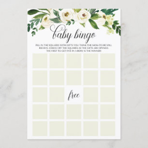 Cartes de Bingo pour bébé verdoyant pour Baby show