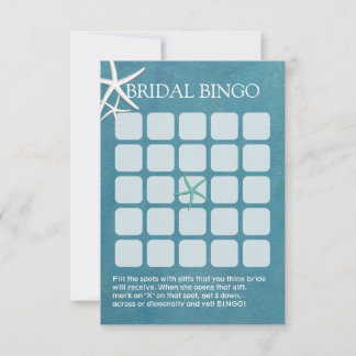 Cartes de Bingo pour la Fête de Mariage de Plage d