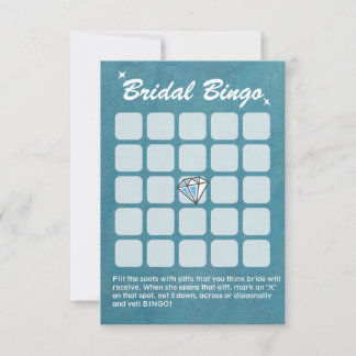 Cartes de Bingo pour la Mariée avec Grand Diamant