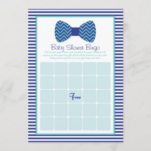 Cartes de bingo-test de baby shower de cravate