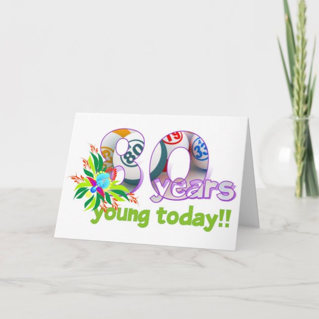 Cartes de bingo-test - quatre-vingtième (Devant)