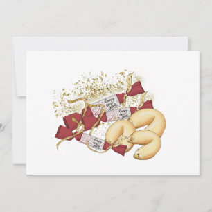 Cartes de biscuits chinoises du Nouvel An Fortune