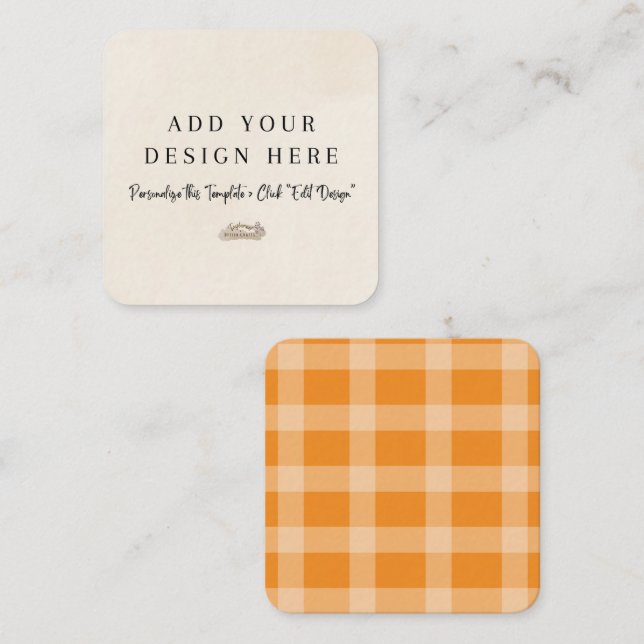 Cartes de boîtier arrondies 2,5 pouces x 2,5 pouce (Devant / Derrière)